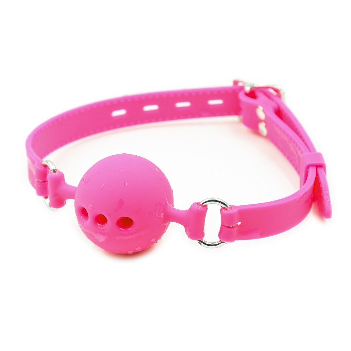 Silicone Mouth Ball Gag Three-Holes Adjustable Reatraint Bondage BDSM Sex Toys