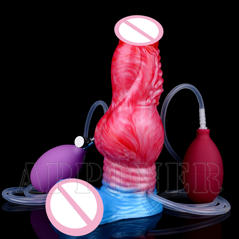 Dildos Ejaculating Anal Plug Dildo Inflatable Peni Butt Trainer Beginner Sex Toy