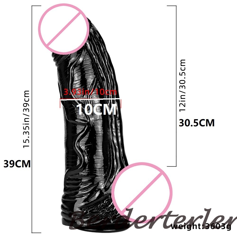 Black /Flesh Huge Dildo Prostate Massage Vaginal Anal Plug Stimulator Sex Toys