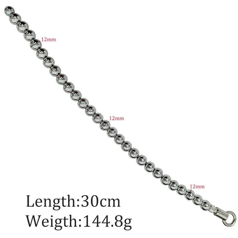 30/50cm Super Long Stainless Steel Smooth Beads ejaculation toy penis plug Sound