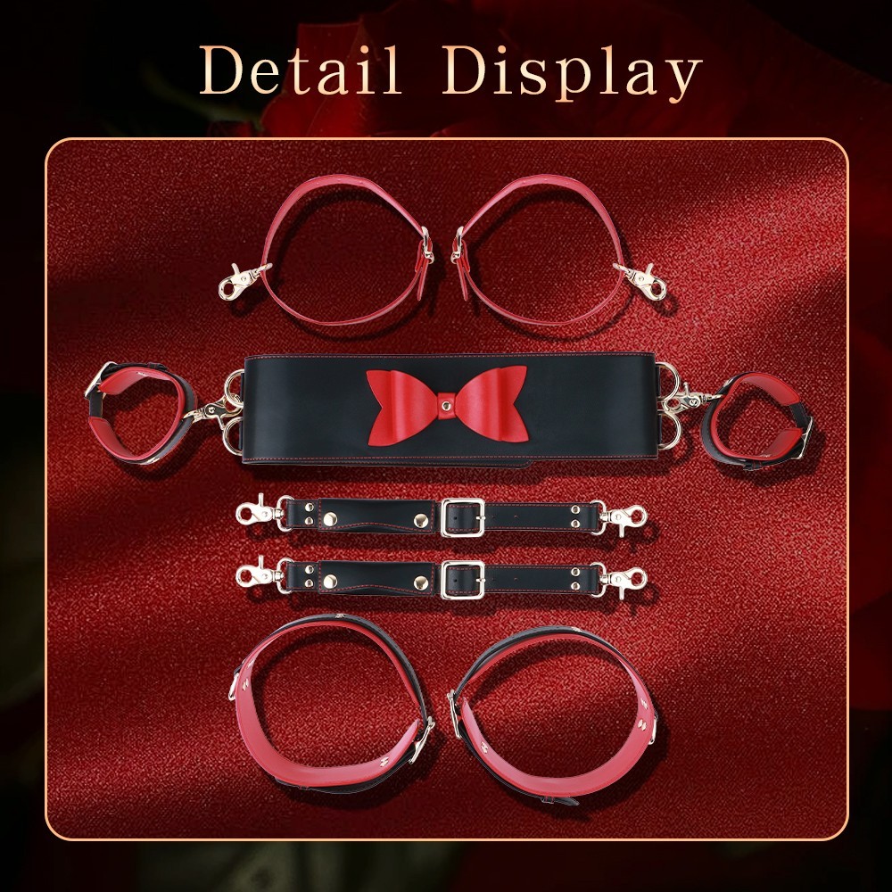 BDSM Bondage Restraints Set Couples Sex Toys Handcuffs Breast&Leg Restraints Kit