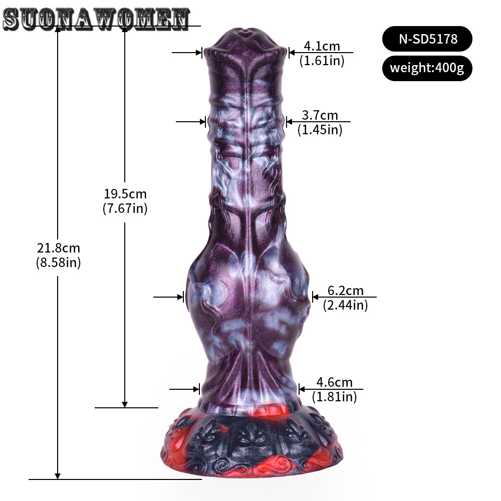 Silicone Fantasy Knot Dildos With Sucker Colorful Penis Sex Toys Large Anal Plug