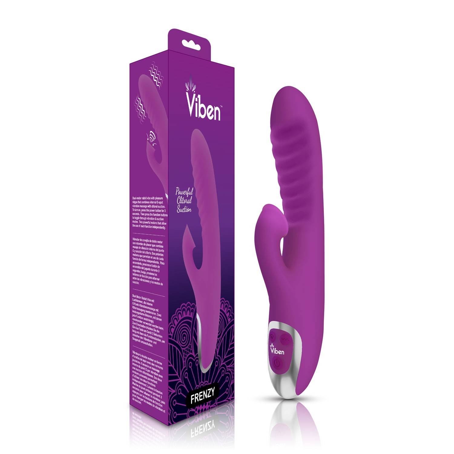 Rabbit Vibrator Clitoral Suction G-Spot Waterproof Rechargeable Viben Berry
