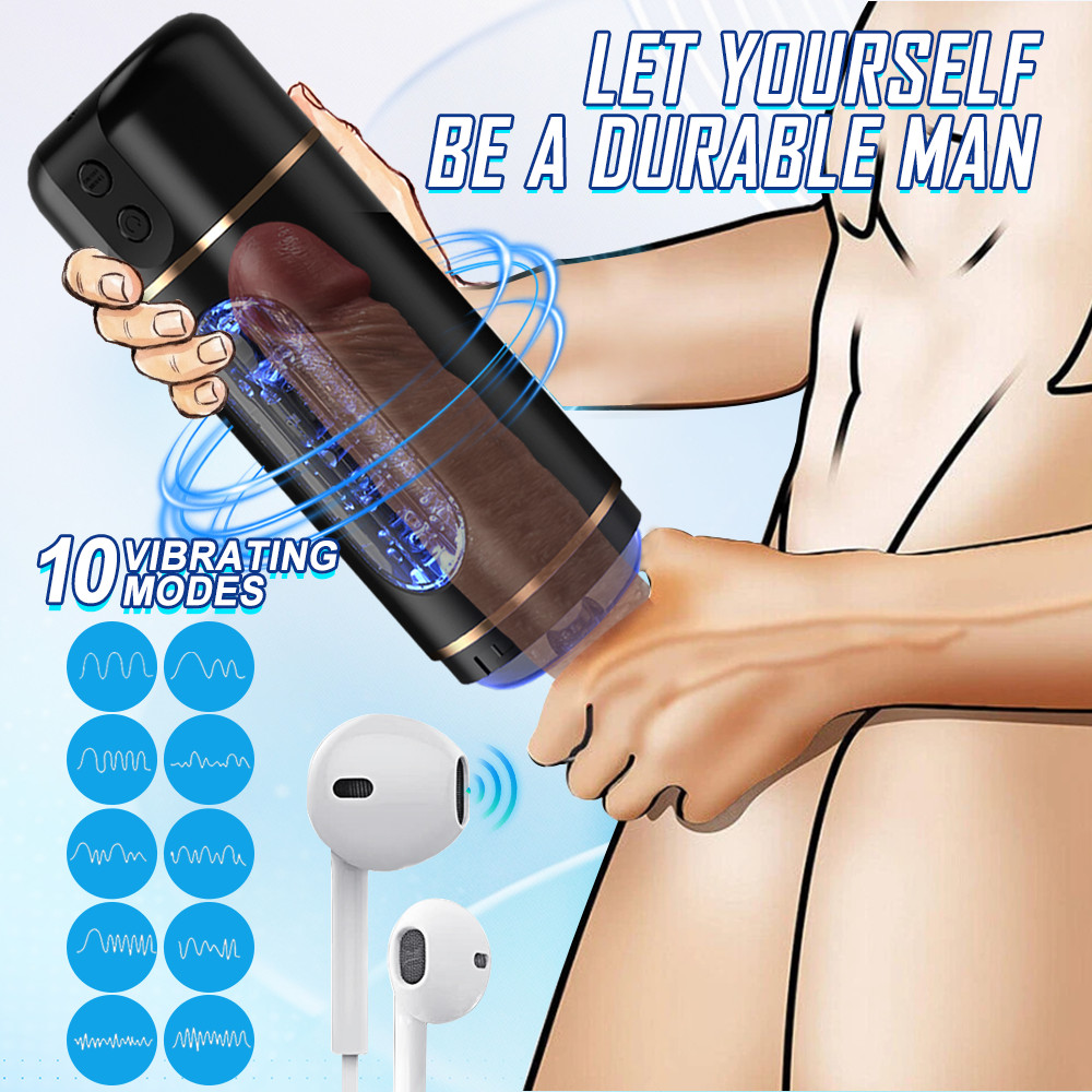 Male Masturbators Automatic Cup Handsfree Stroker Pocket Pussy Sex Toy for Adult
