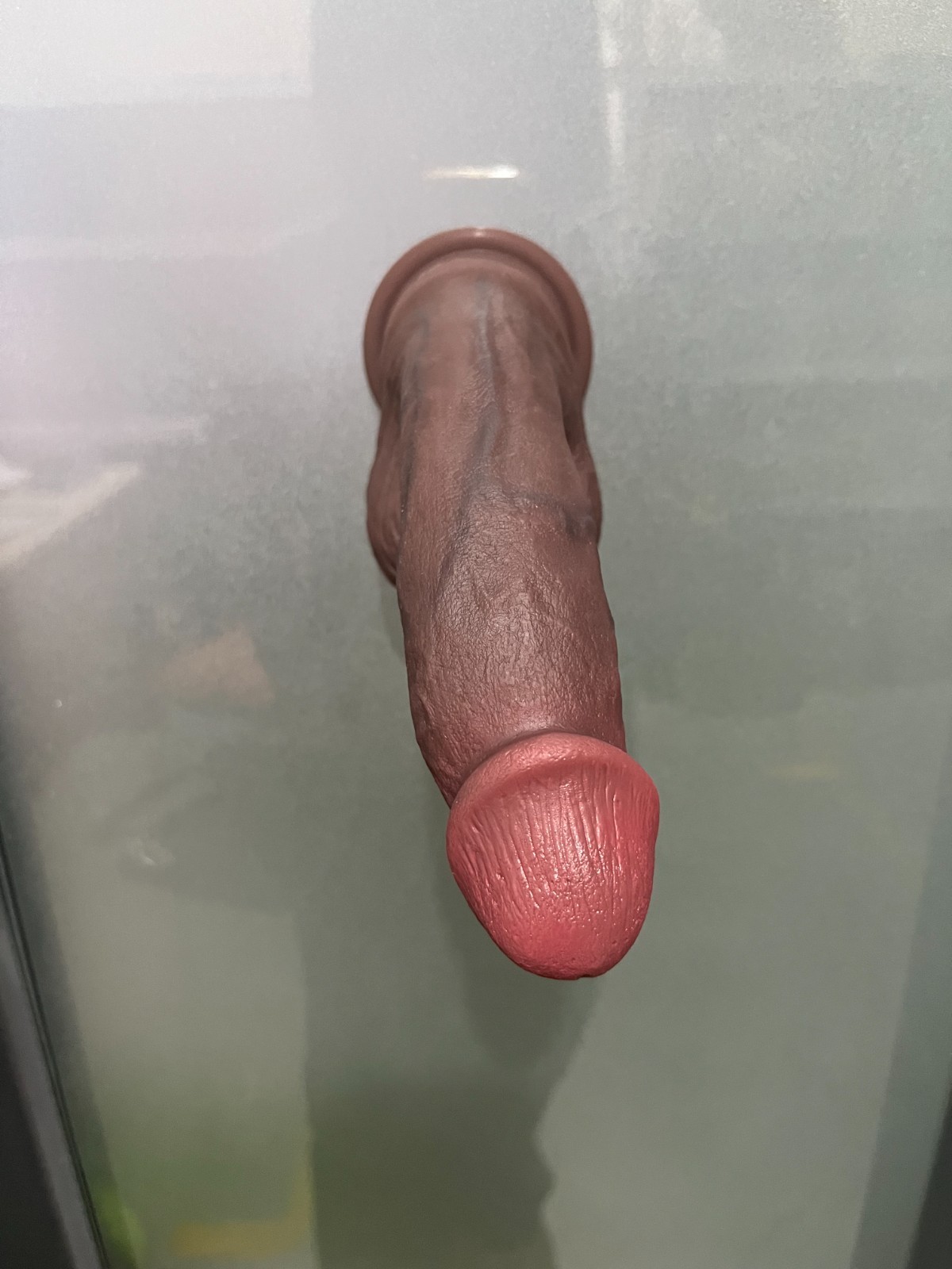 8.15in Large Thick Big Black Dildo 1.65” Diameter Realistic BBC Curved Dildo