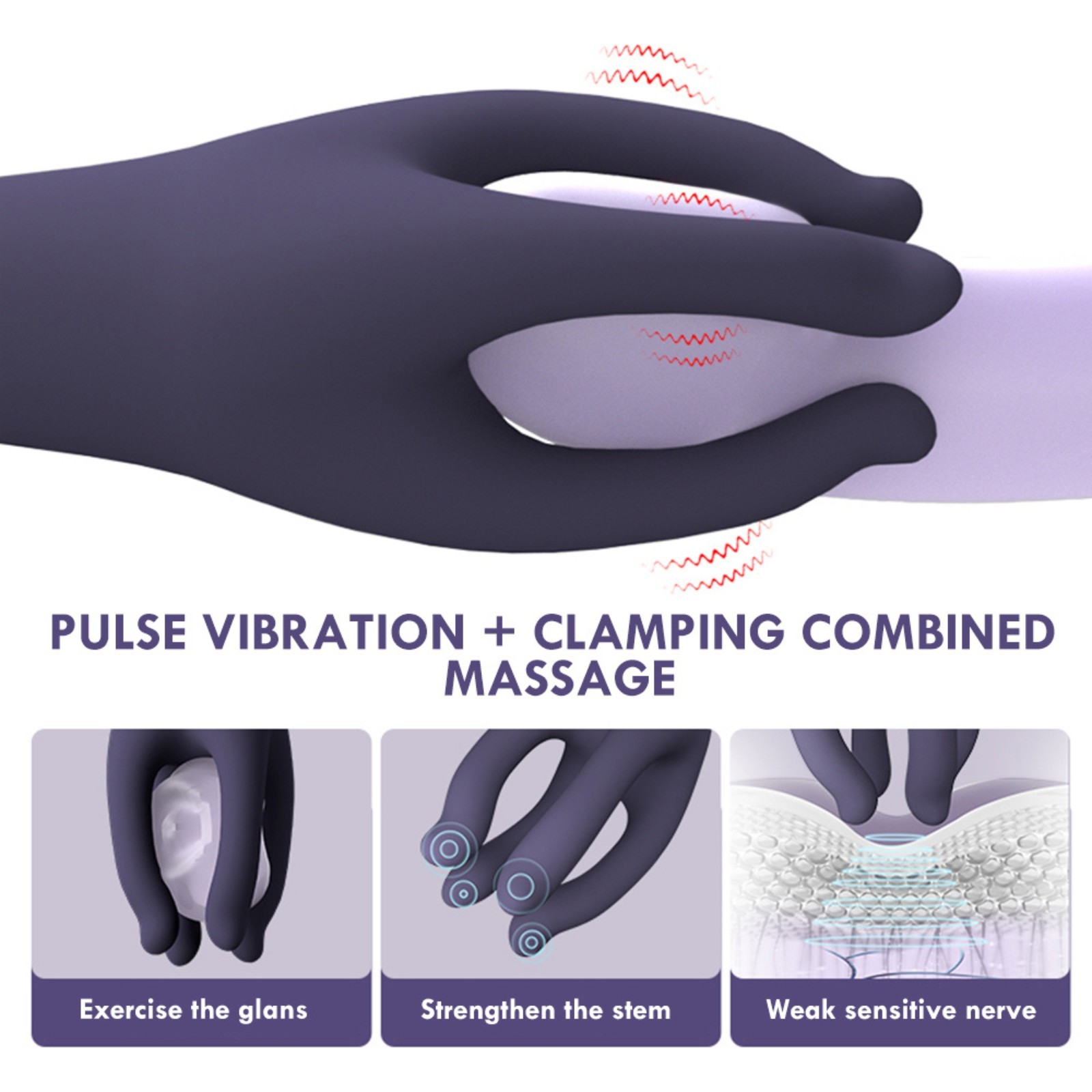 10 Speed Sex Glans Trainer Penis Massager Male Masturbator Delay Endurance Toy