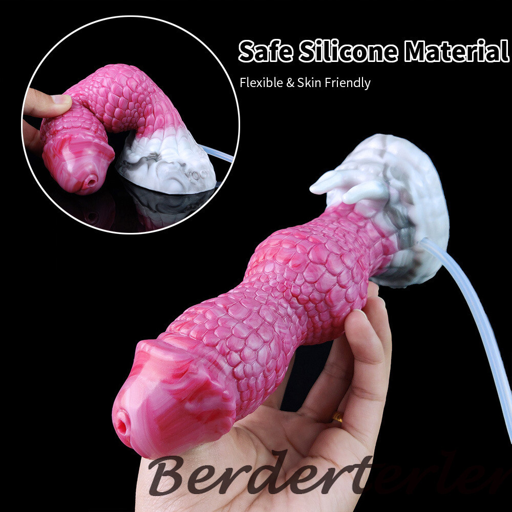 Ejaculating Dildо Syringe Squirting Monster Anal Vaginal Knot Silicone Sex Toys