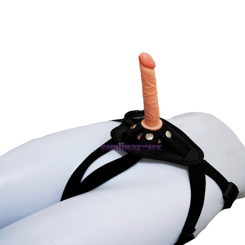 Strap on Slim Strap On Harness Suction Cup Realistic Mini Dildo Female Sex Toy