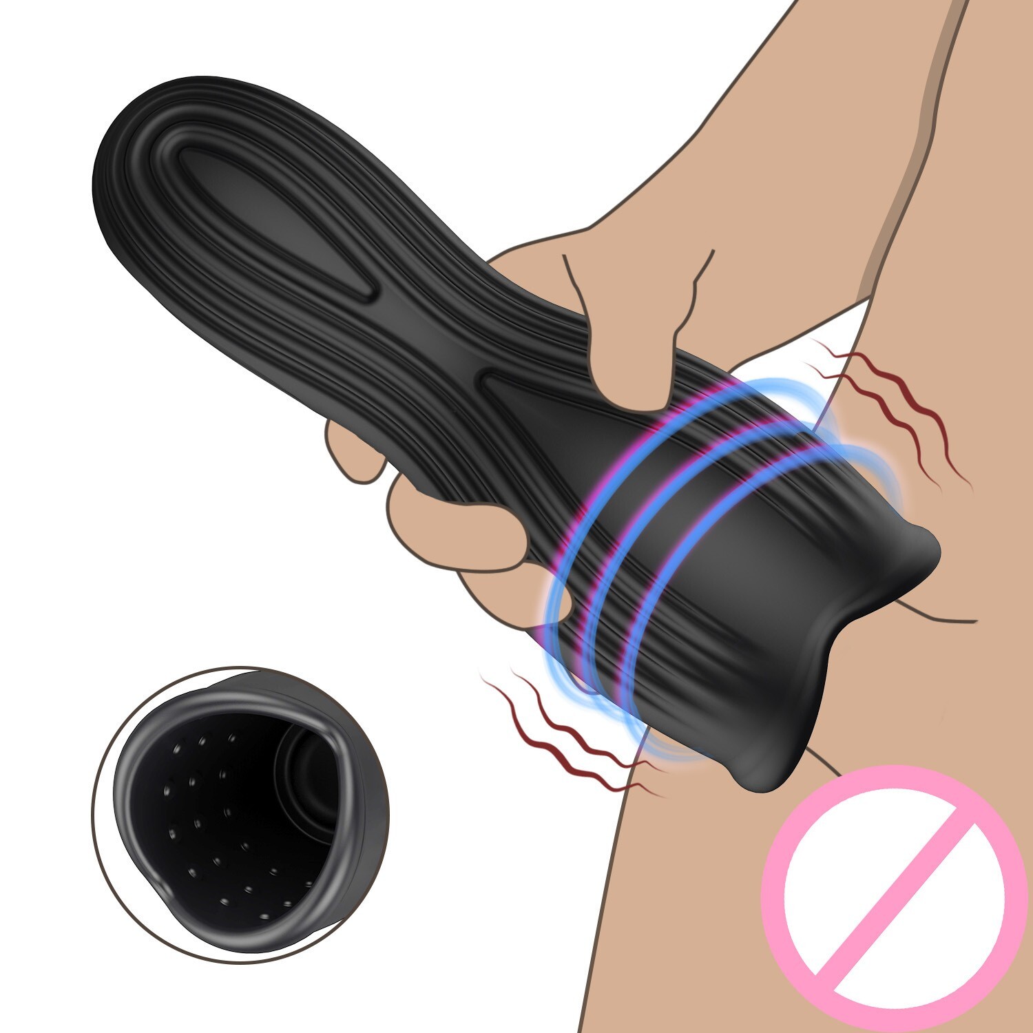 Sex-Silicone Blowjob 10 Speeds Vibration Simulate Electric Male Masturbators Cup