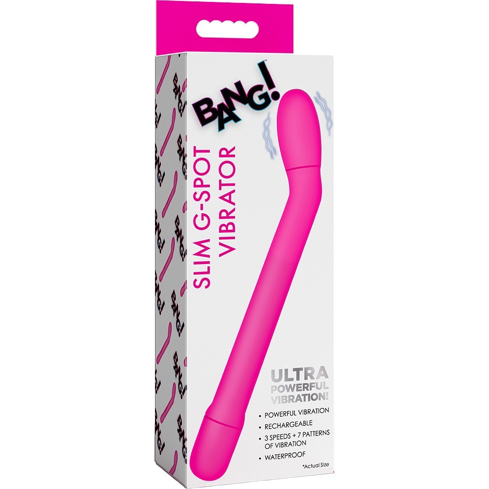 XR Bang! Slim G-Spot Rechargeable Vibrator Vibe Pink