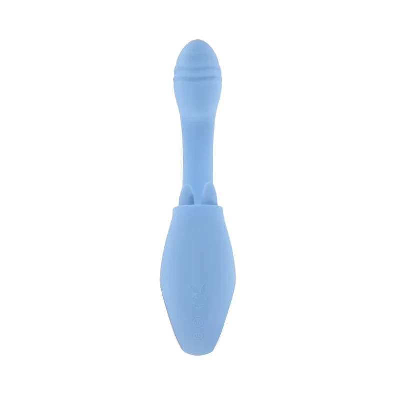 Playboy Sapphire Sky Rabbit Vibrator – Rechargeable Silicone Dual Stimulator