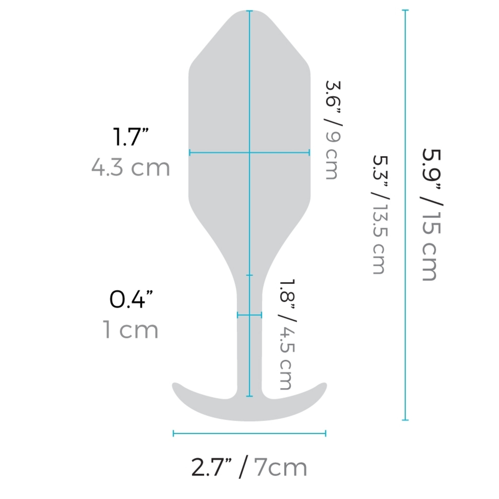 Bvibe Weighted Silicone Vibrating Anal Probe Stimulating Butt Plug Sex Toy