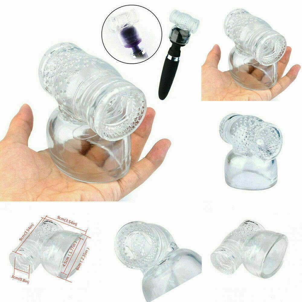 Male Vibrating Massager Head Cap Wand Essentials Masturbator Attachment Tools