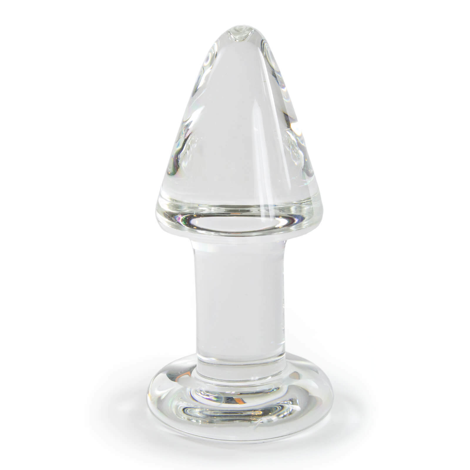 LeLuv Butt Plug 4 Inch Glass Thick Anal Toy with Premium Padded Pouch
