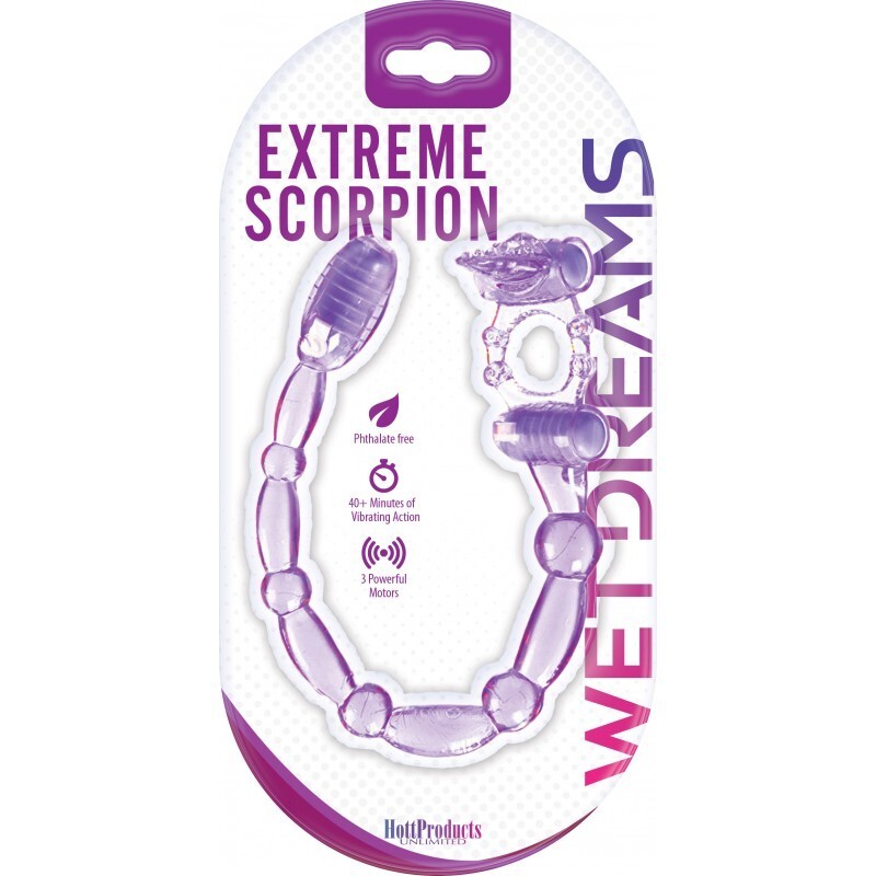 Super Xtreme Vibe Scorpion with Stinger Anal Vibe Purple, New