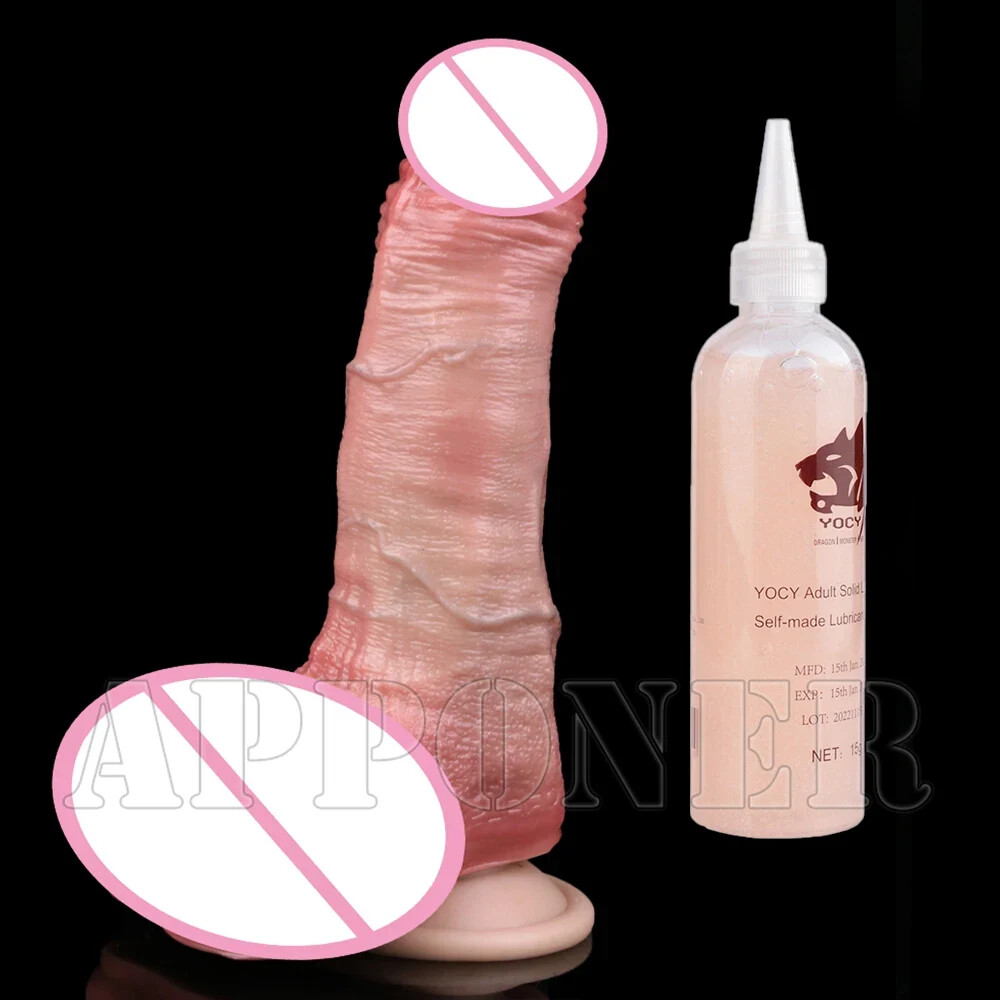 7.4 Inch Silicone Double Layer Dildo Realistic Adult Sex Toys With Male Female