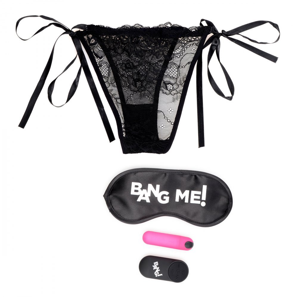 Bang! Power Panty Kit Set of 3 w/ Blindfold Vibrating Bullet and Controller Pink