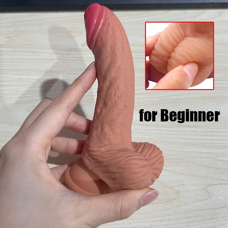 Realistic Dildo Suction Cup Penis Dong Waterproof Cock Veined Sex Toys for Women