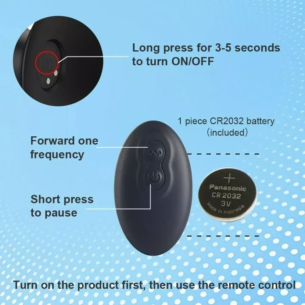 Thrusting Anal Butt Plug Dildo Vibrator Prostate Massager Sex Toys for Men Women