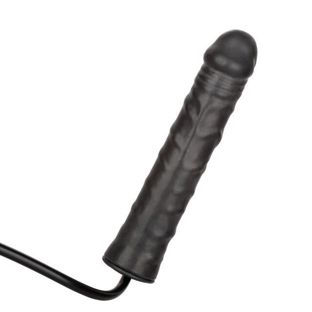 CalExotics Inflatable Stud Dildo 9.5in Latex Dong Sex Toy with Hand Pump Black