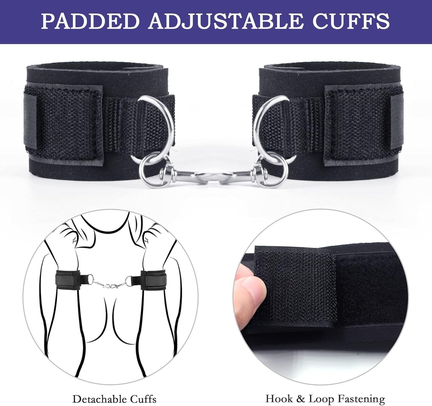 Bondage SM Kit Slave Neck Collar Handcuffs Mouth Gag Constraint Set Sex Toy BDSM