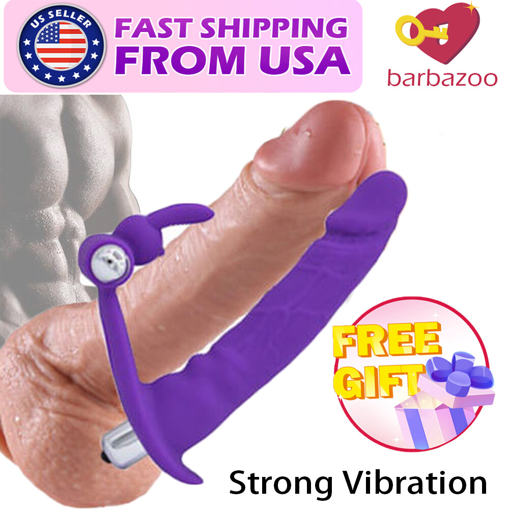 Couple Vibrator G-spot Dildo Massager Penis Cock Ring-Sex Toy For Women-Men Gift