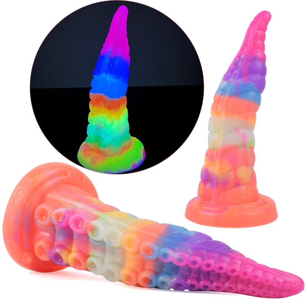 Fantasy Tentacle Style Dildo Soft Silicone Textured Huge Suction Cup Anal Toy