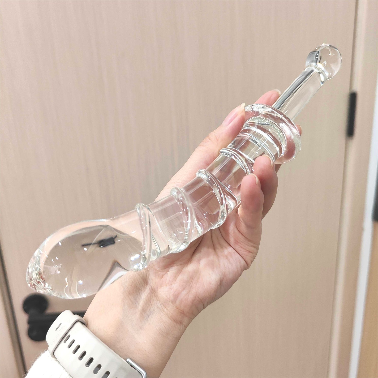 Crystal Glass Dildo Massager Wand G-spot Stimulator Women Sex Toy Anal Butt Plug
