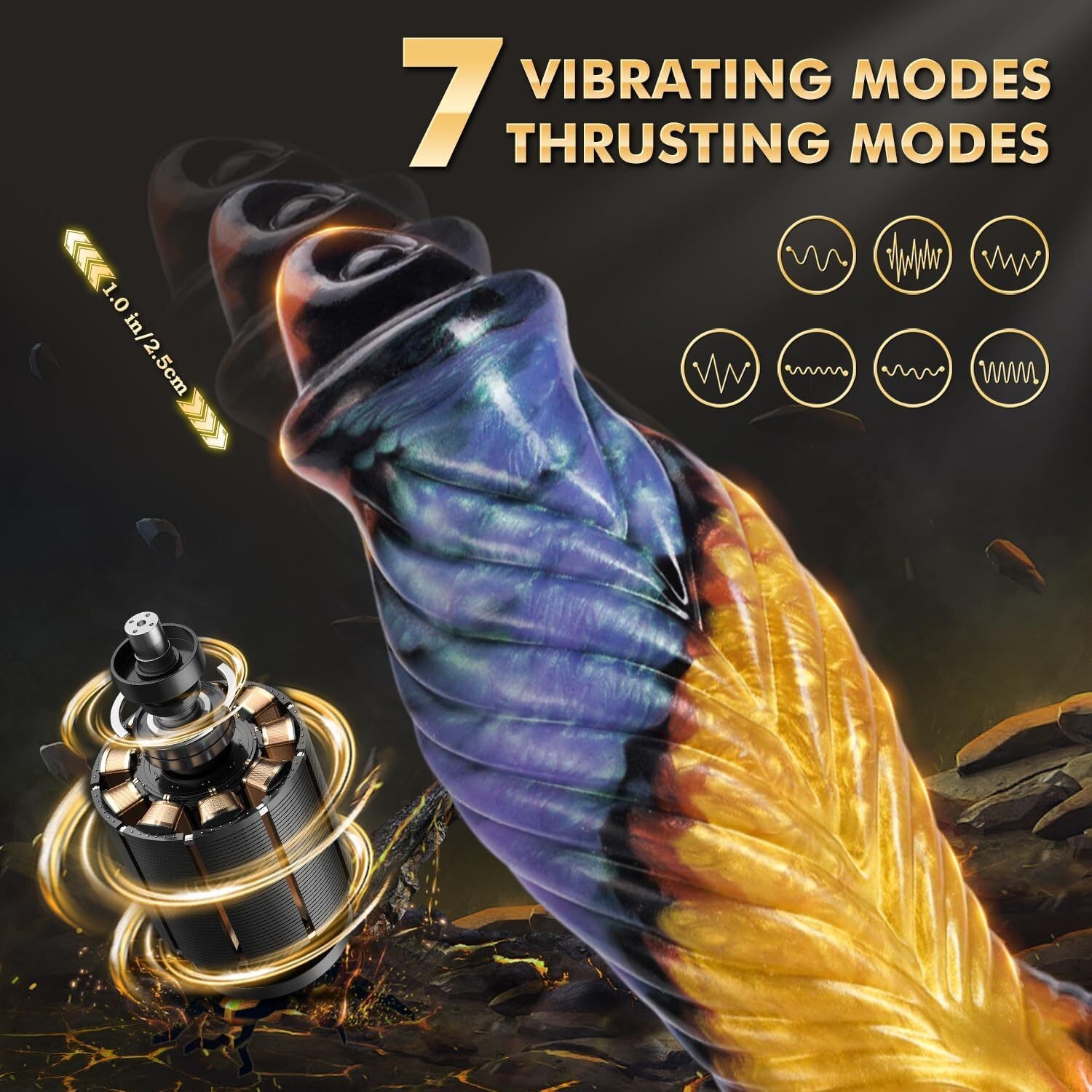 10in Long Thrusting Dildo Big Vibrator Dildo G Spot Sex Toy for Men and Women SM