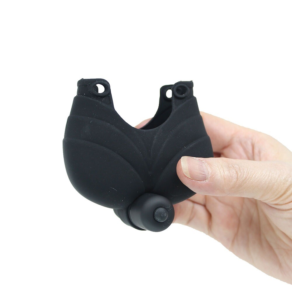 Vibrating Ball Testicle Scrotum Pouch Cinch Penis Cock Ring Sex Toys for Men