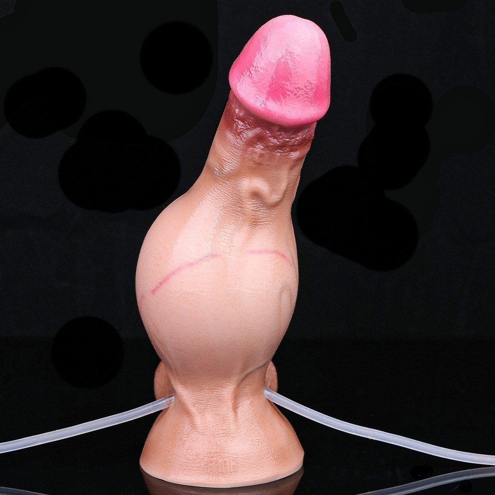 Realistic Inflatable Squirting Dildo Suction Dilator Ejaculation Penis Sex Toys