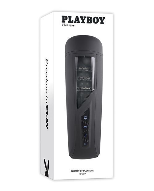 Playboy Mens Pursuit Of Pleasure Rechargeable Vibrating Tight Beaded Stroker