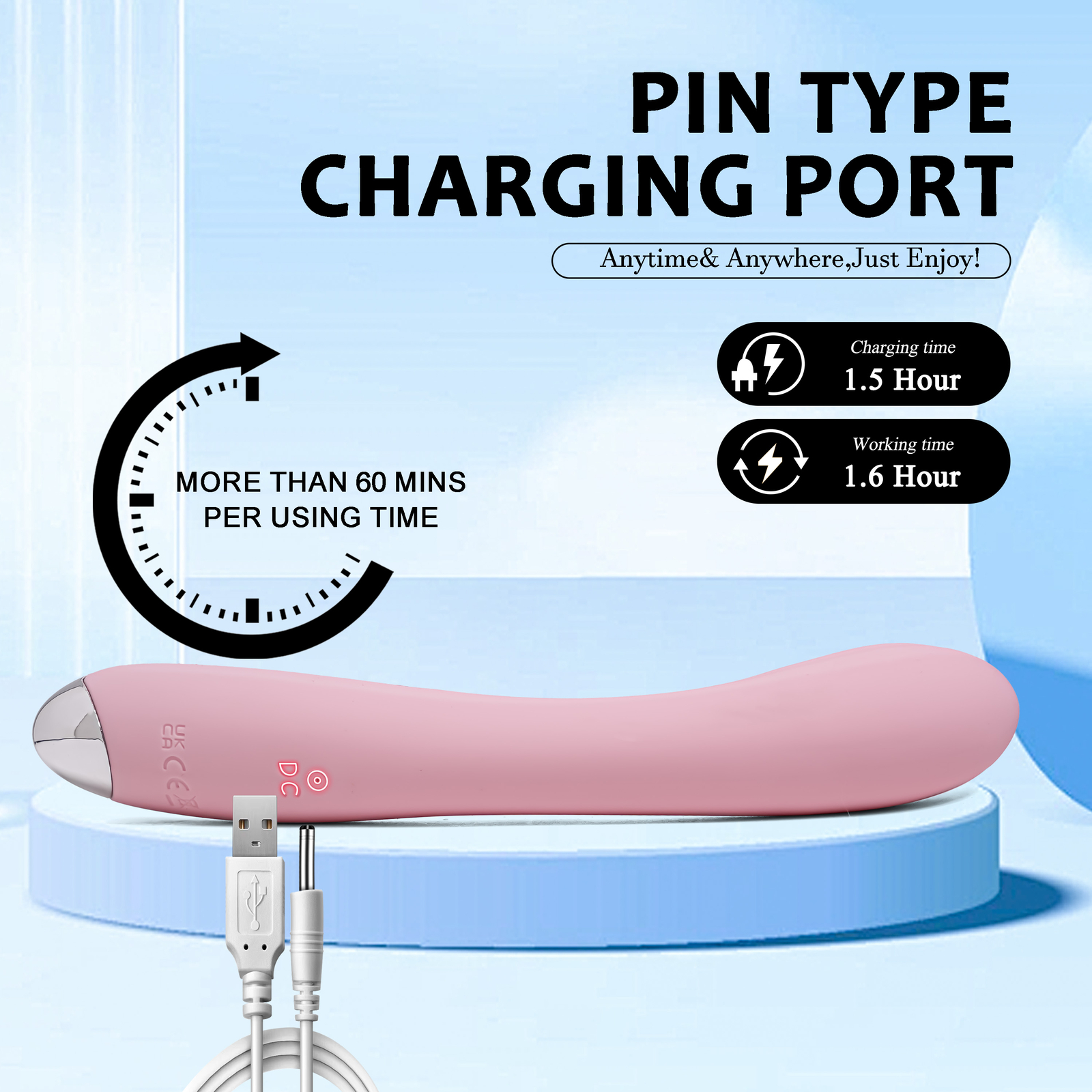 Strong Vibrating Dildo G-spot Stimulator Massager Women Men Vibrator Sex Toys US