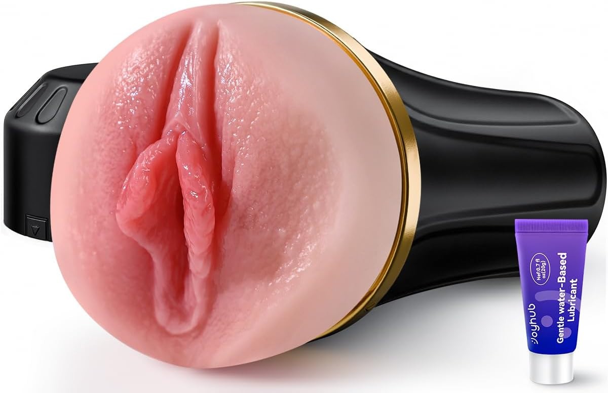 Manual Male Masturbator, Realistic Pocket Pussy with 8 Inch Deep TPE Vagina Slee
