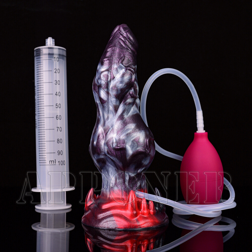 NEW Dildo With Sucker Spray Liquid Function Anal Plug Prostate Massager Sex Toys