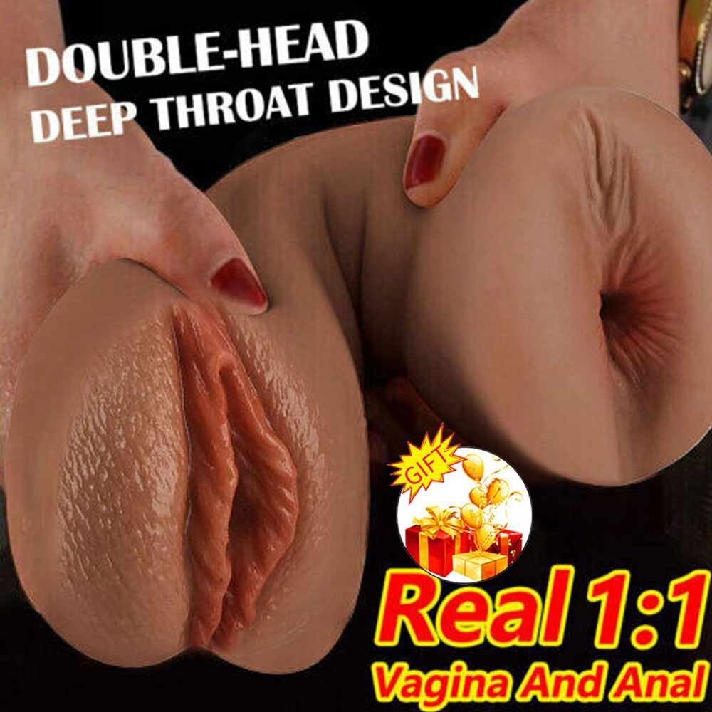 2 in 1 Realistic Pocket Pussy Male Masturbator Vagina Anal Adult Sex Toy for Men