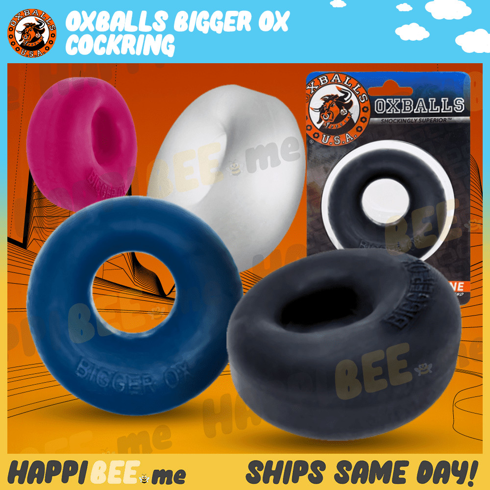 Oxballs BIGGER OX Cock Ring🍯Male TPR + Silicone Ball Stretcher Penis Sack Sling