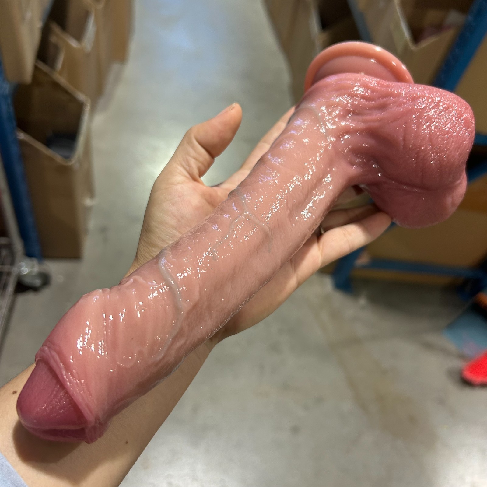 Realistic Huge Dildo Uncut Movable Foreskin Silicone Thick Sex Toys Anal G-Spot