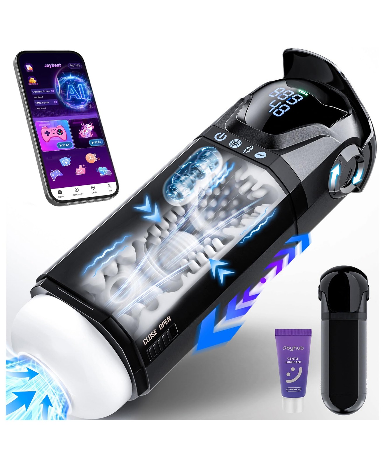 Male Masturbator Mens Sex Toys Penis Pump Sex Toy for Men with 9 Sucking & 9…