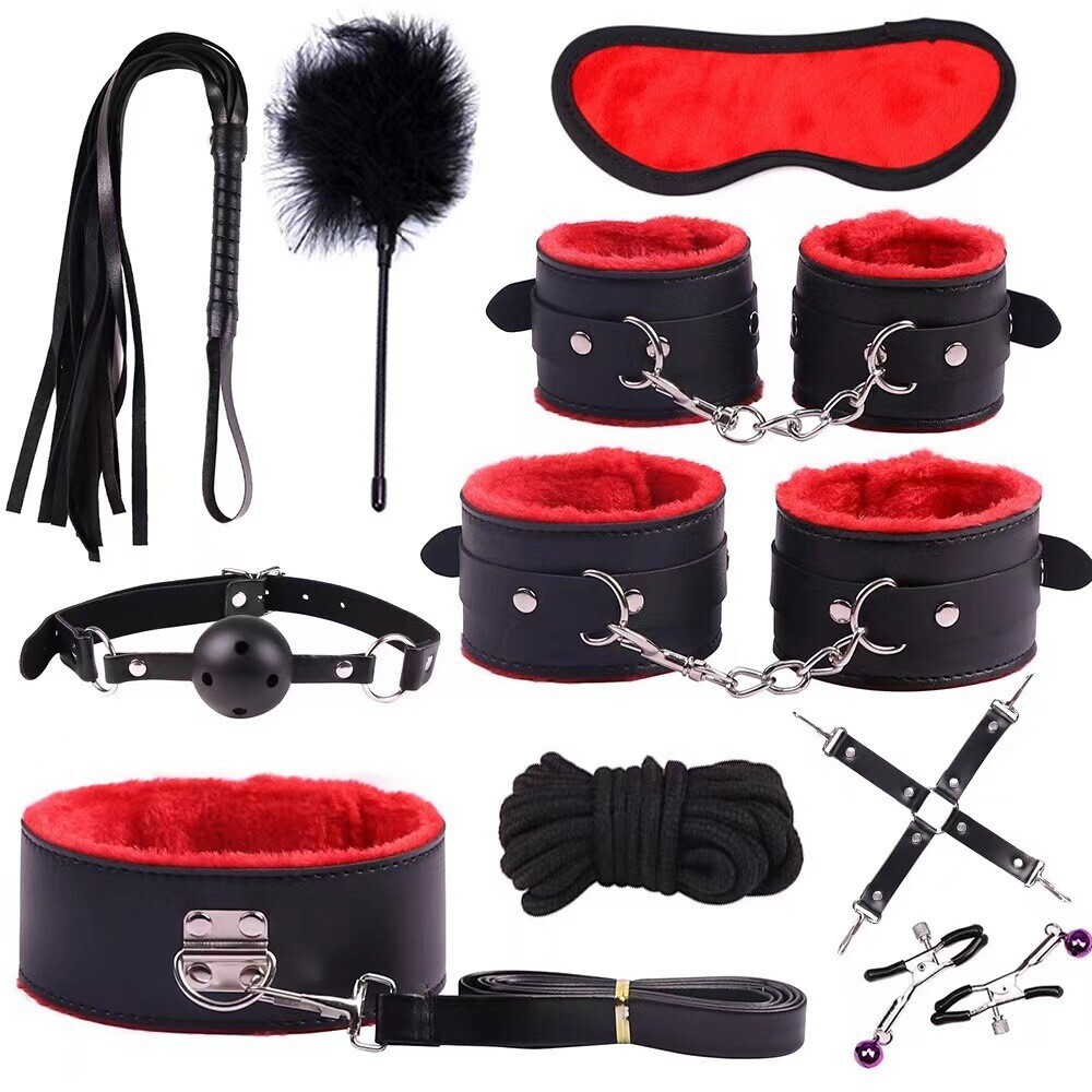 Sex Bondage Restraints BDSM Strap Kit with Sex Toys for Women Men Couple 7/10pcs