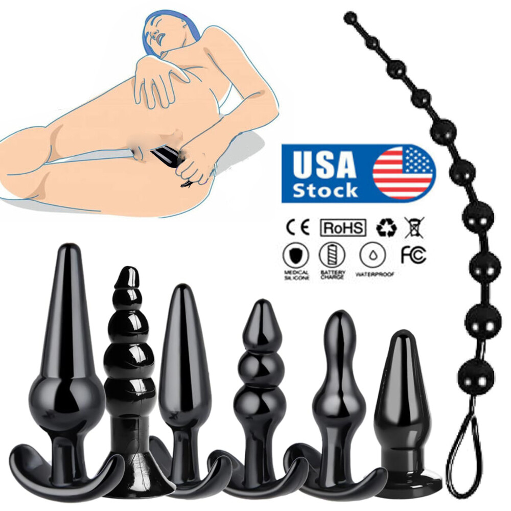 Anal Trainer Beginner Kit Set Butt Plug Dildo Beads Prostate Massager Sex Toys
