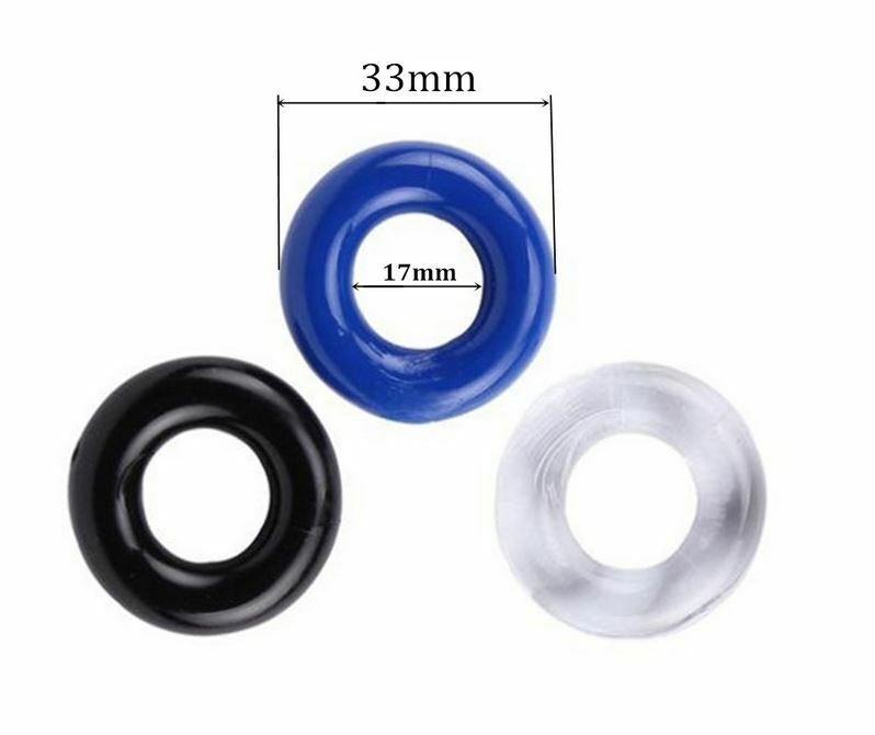 One Pack of 3 Cock Rings, Stretchy Strong Stay Harder Penis Rings ED