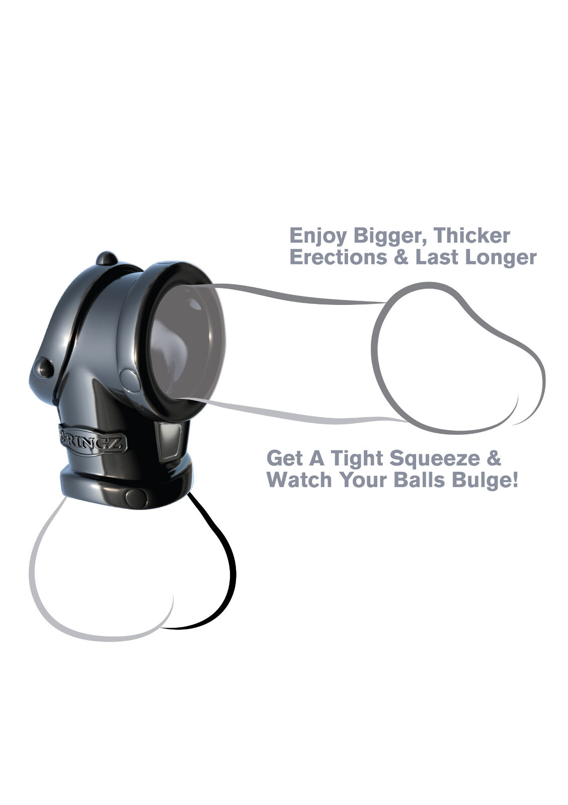Cock Pipe With Ball-Stretcher Testicular Extender Penis Enhancement Retardant