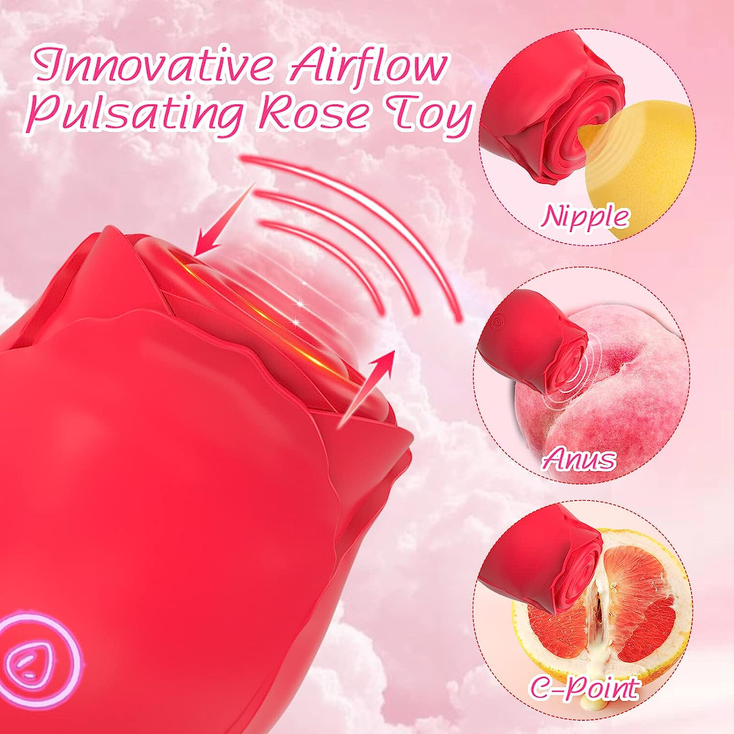 10-speed Rose Vibrator G-spot Dildo Clitoral Sucking For Women Sex Toys