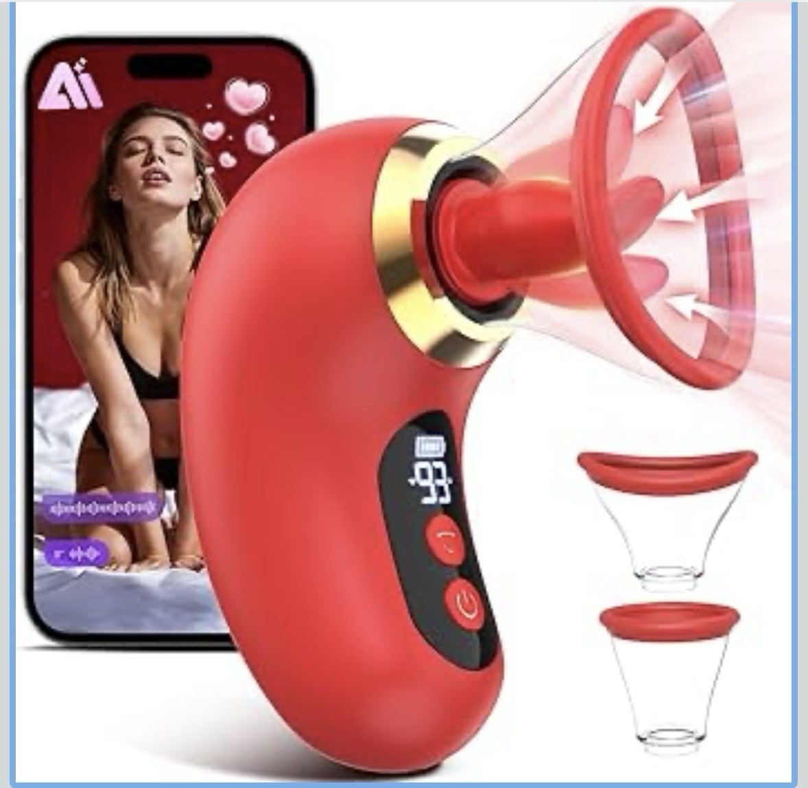 Vibrator Sex Toys for Women – 5IN1 AI APP Rose Toy Adult Toys Sucking Vibrator,