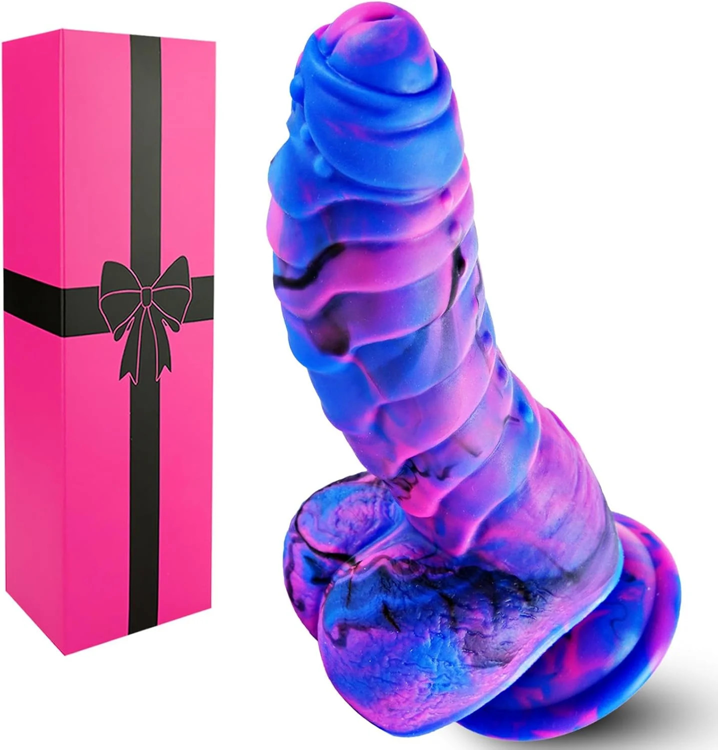 7 Inch Fantasy Monster Thick Dildo with Suction Cup, 6″ Short Soft Silicone Real