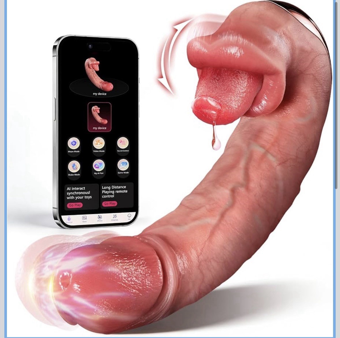 Thrusting Dildo Clit Licker