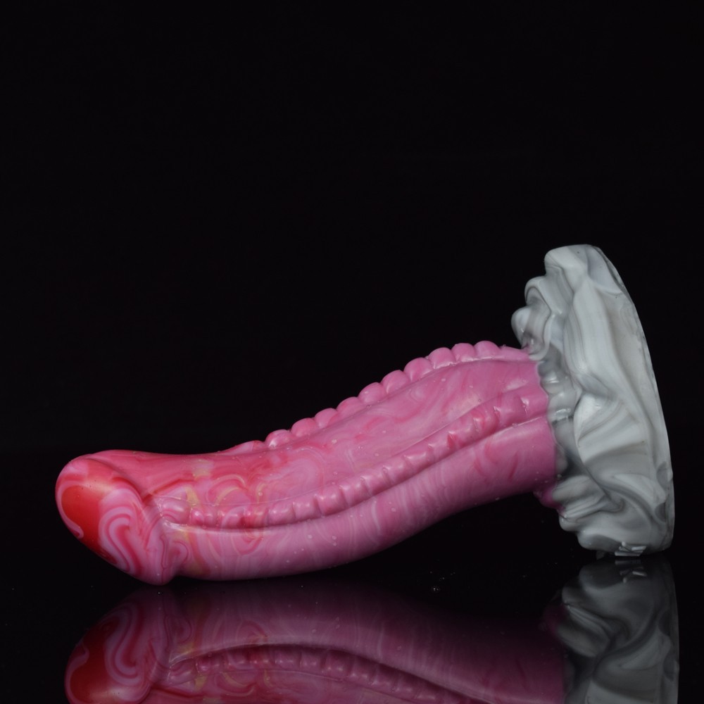 Fantasy Dinosaur Dildo Pink 8 inch Silicone Suction Cup | Discreet Shipping