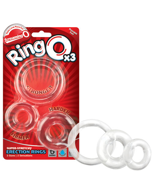 Screaming O RingO x3 Thick Clear Silicone Male Penis Enhancer Rings
