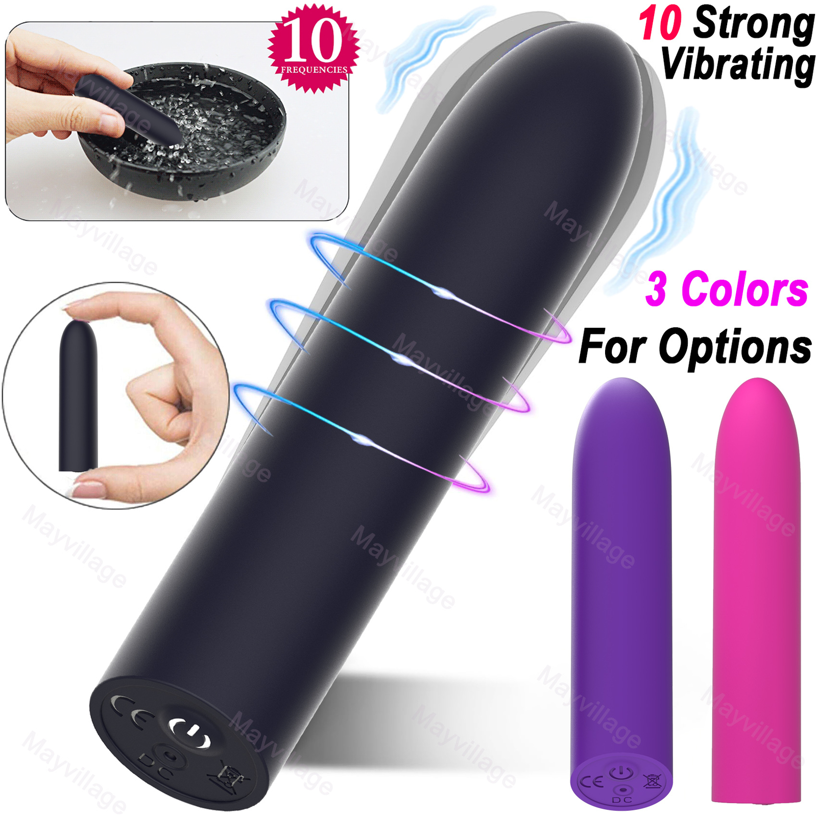Bullet Vibrator Clit Stimulation G-spot Anal Dildo Sex Toys Women Rechargeable